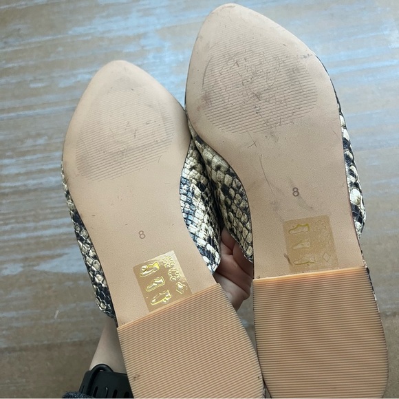 Madewell Remi Snakeskin Slip On Mules Preppy Boho Work Wear Career Womens 8 - Picture 6 of 6